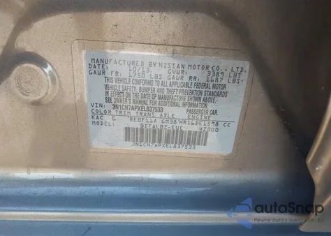 2014 Nissan Versa 1.6 Sv z USA, uszkodzony, nr VIN 3N1CN7APXEL837533